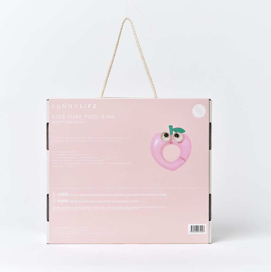 Ciambella da nuoto per bambini Poppy The Peach rosa
