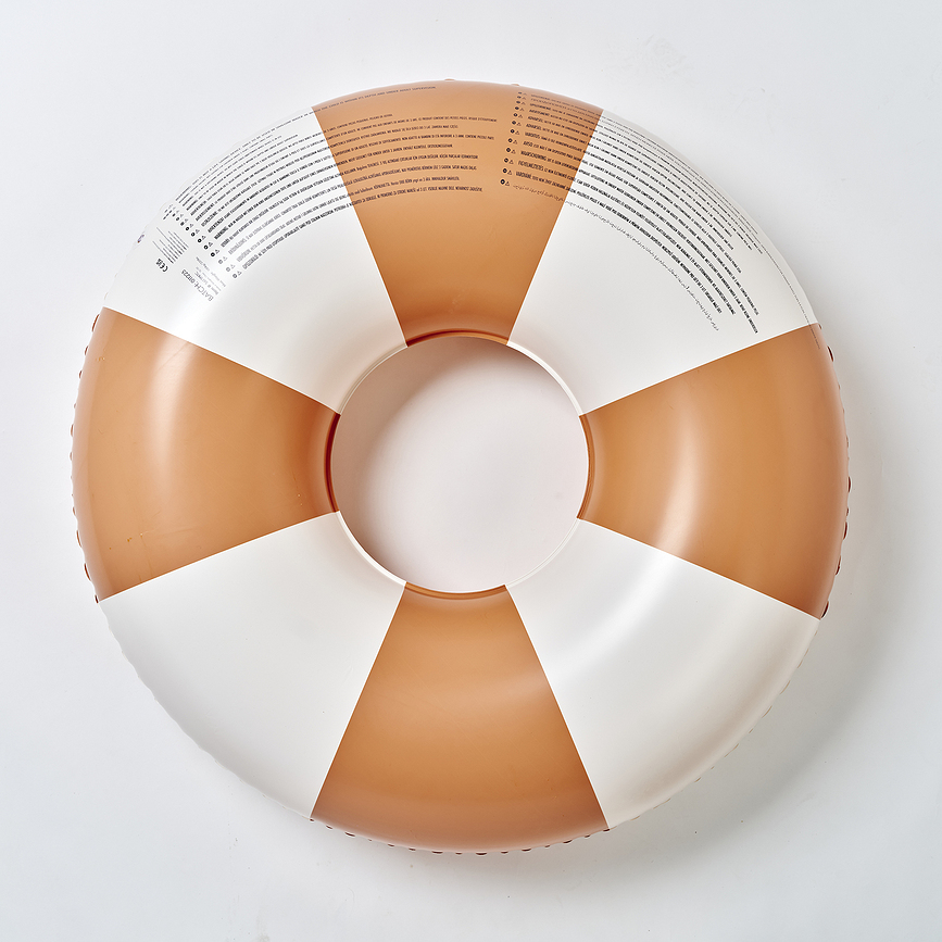 Ciambella da nuoto Sunnylife Stripe 90 x 25 cm, arancione