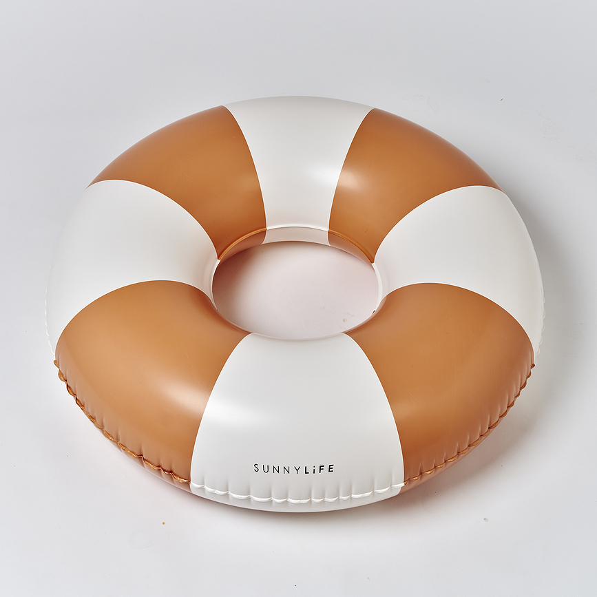 Ciambella da nuoto Sunnylife Stripe 90 x 25 cm, arancione
