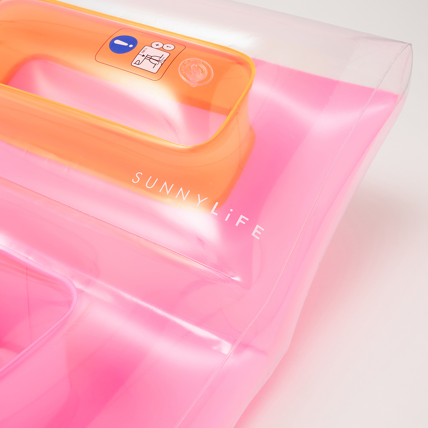 Colchoneta hinchable estilo retro Disco Gold, dorada