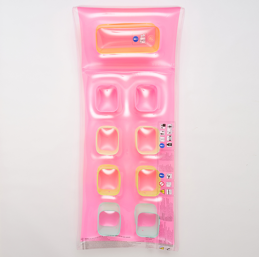 Colchoneta hinchable estilo retro Disco Gold, dorada