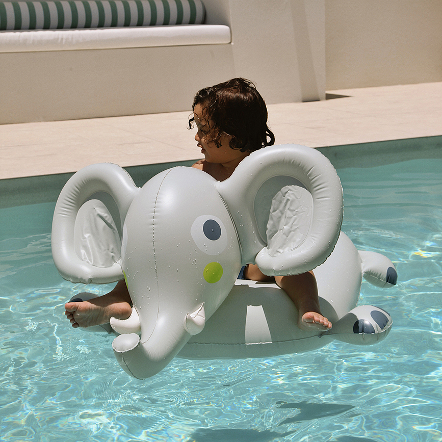 Eli The Elephant oppustelig ride-on til svømning