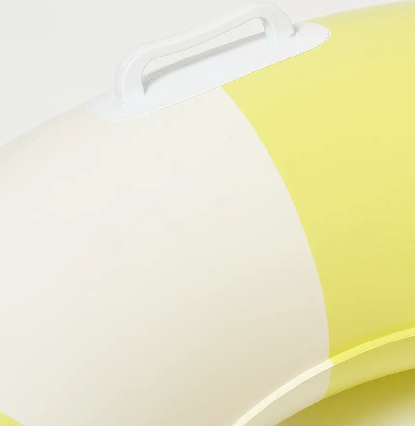 Flotador con asas Sunnylife Rustico, estampado de rayas Driftwood