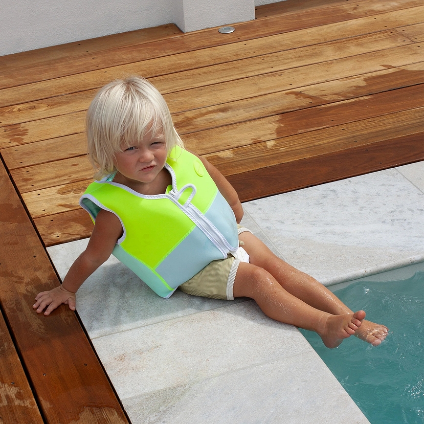 Kids Swimtime Aqua Γιλέκο Κολύμβησης παιδικό, μέγεθος M, κίτρινο νέον
