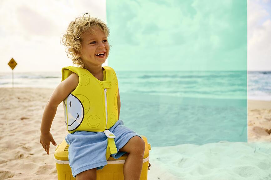 Kids Swimtime Otroški plavalni jopič Aqua Neon Yellow S