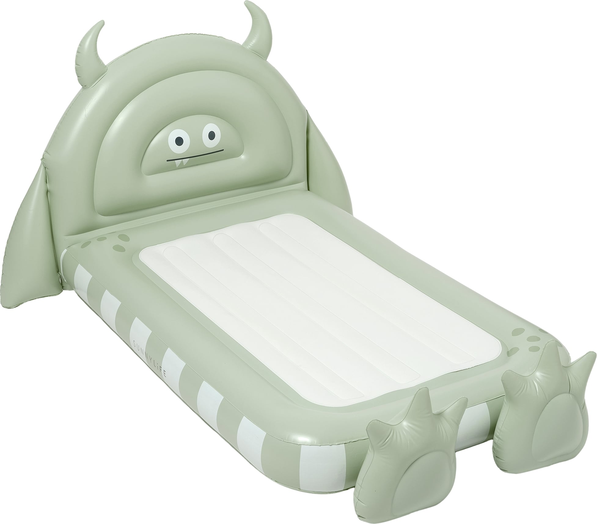 Monster aufblasbare Matratze für Kinder, grün