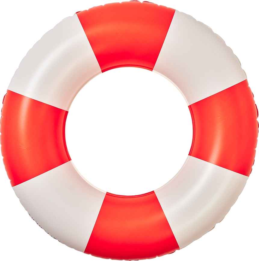 Peldriņķis Sunnylife Stripe 90 x 15 cm, sarkans