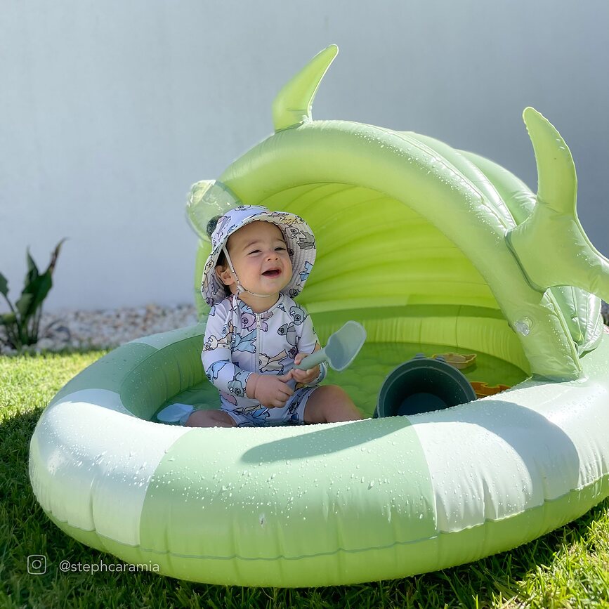 Piscina hinchable para bebés Buddy Shark Tribe
