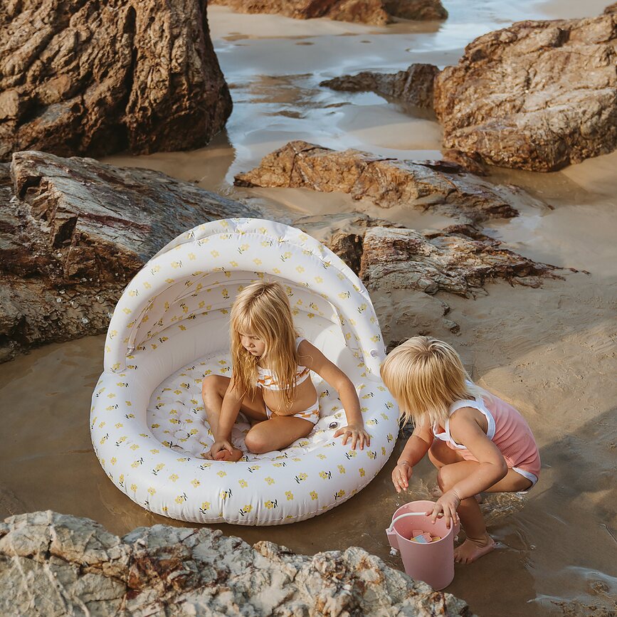 Piscina hinchable para bebés Buddy Shark Tribe
