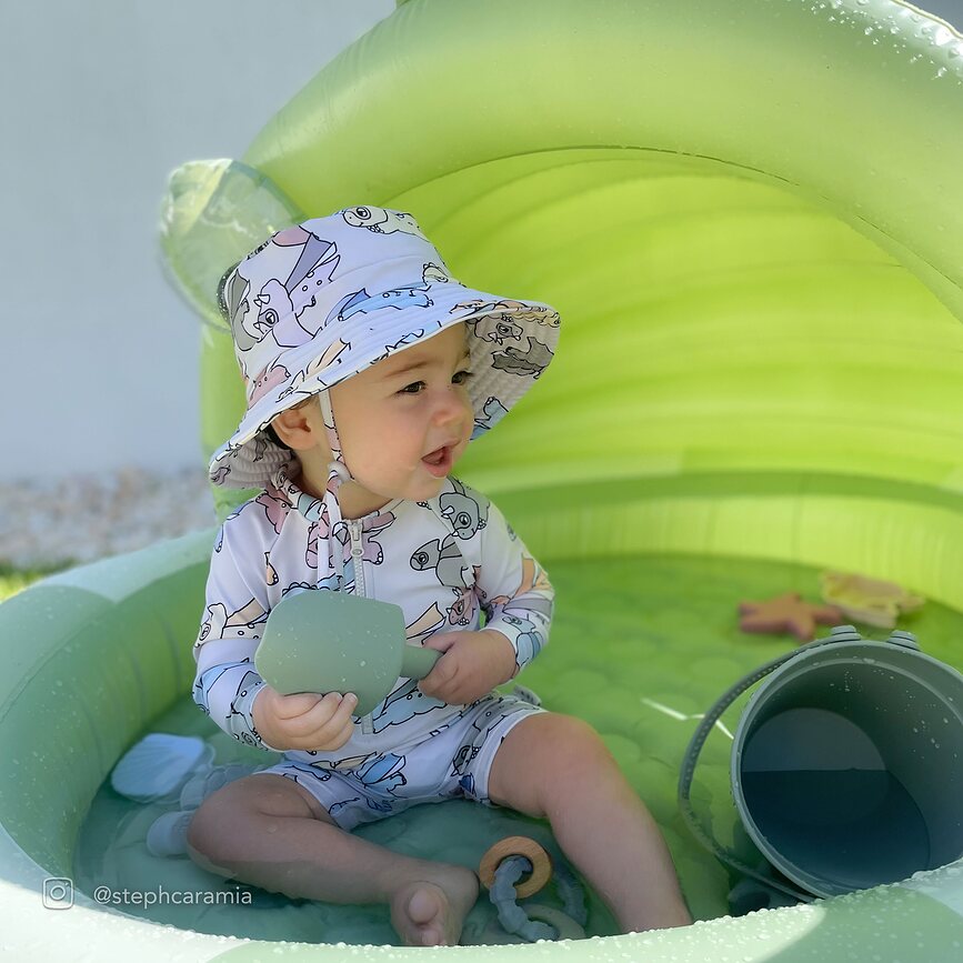 Piscina hinchable para bebés Buddy Shark Tribe