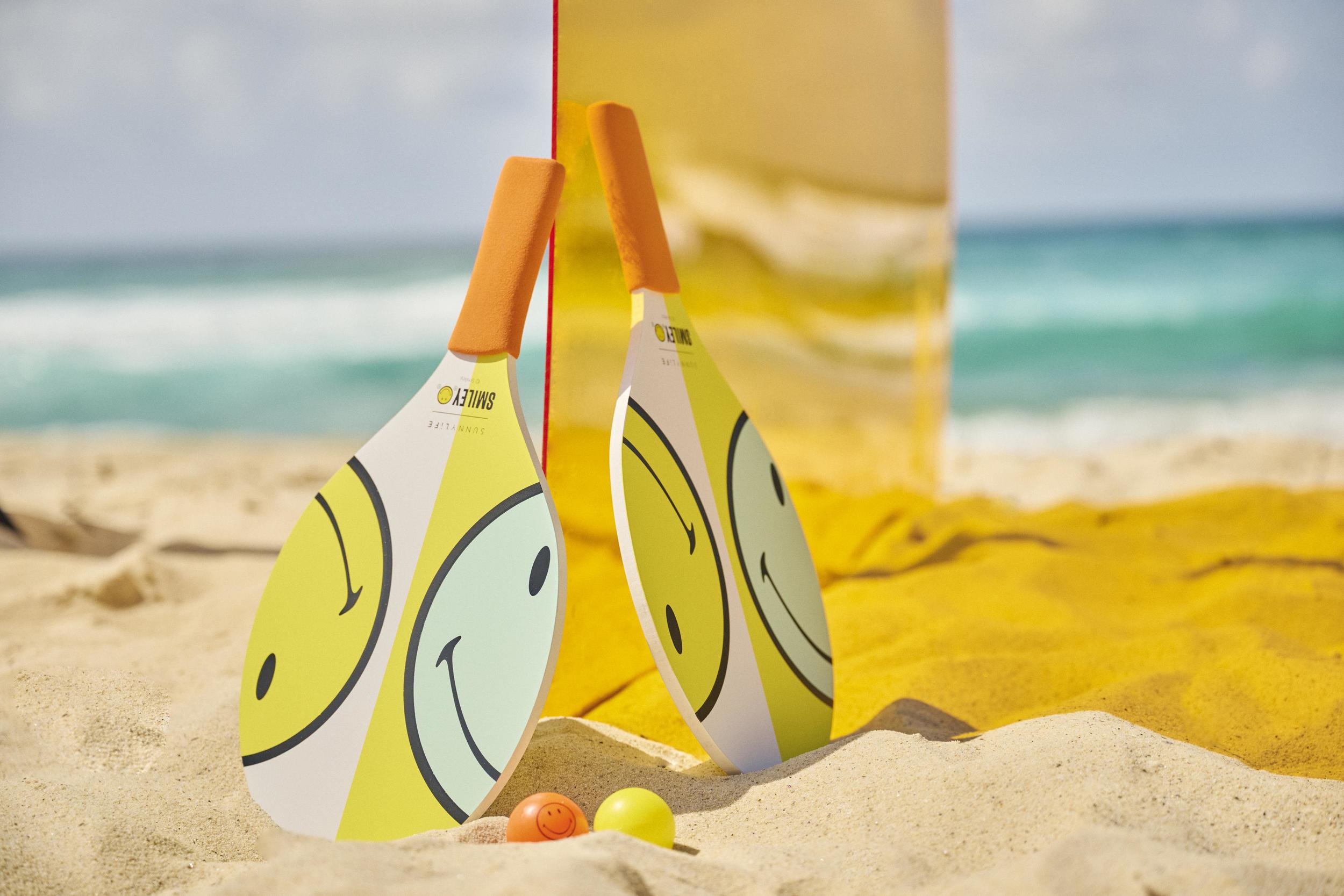 Rakietki do tenisa plażowego Sunnylife z piłeczkami i