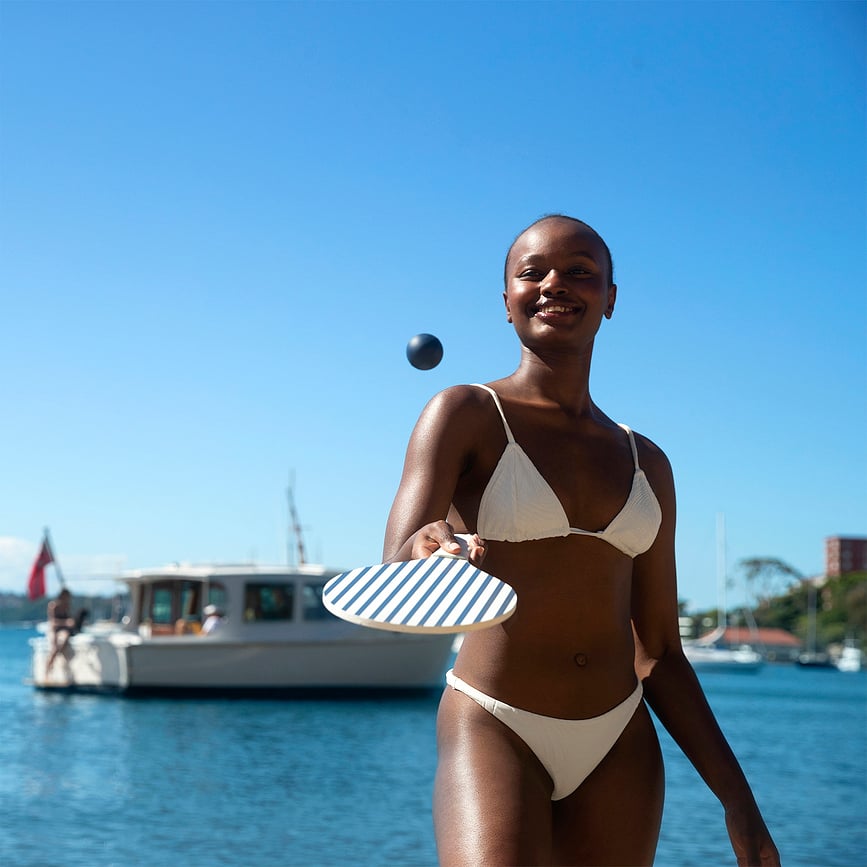 Palas de Tenis Playa Sunnylife Smiley, Pack de 2 unidades