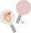 Sunnylife Mini Sea Seeker Strawberry Rannatennise reketid pallide ja kaanega 5 tk.