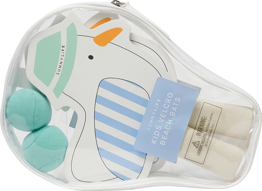 Sunnylife Cotton Candy Cherry Otroške loparčke za plažo z žogicami na ježka, 4-delni set