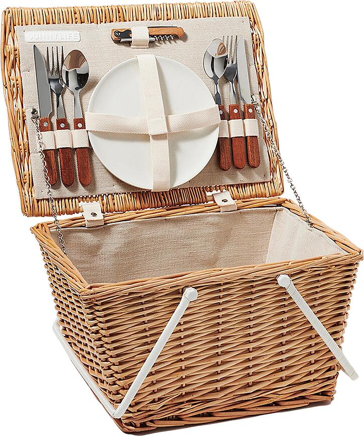 Sunnylife Picnic basket small with picnic accessories 12 el.