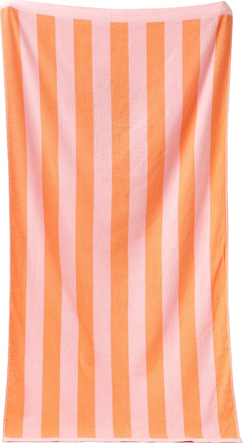 Sunnylife Rannarätik 90 x 175 cm triipudega roosa-oranž