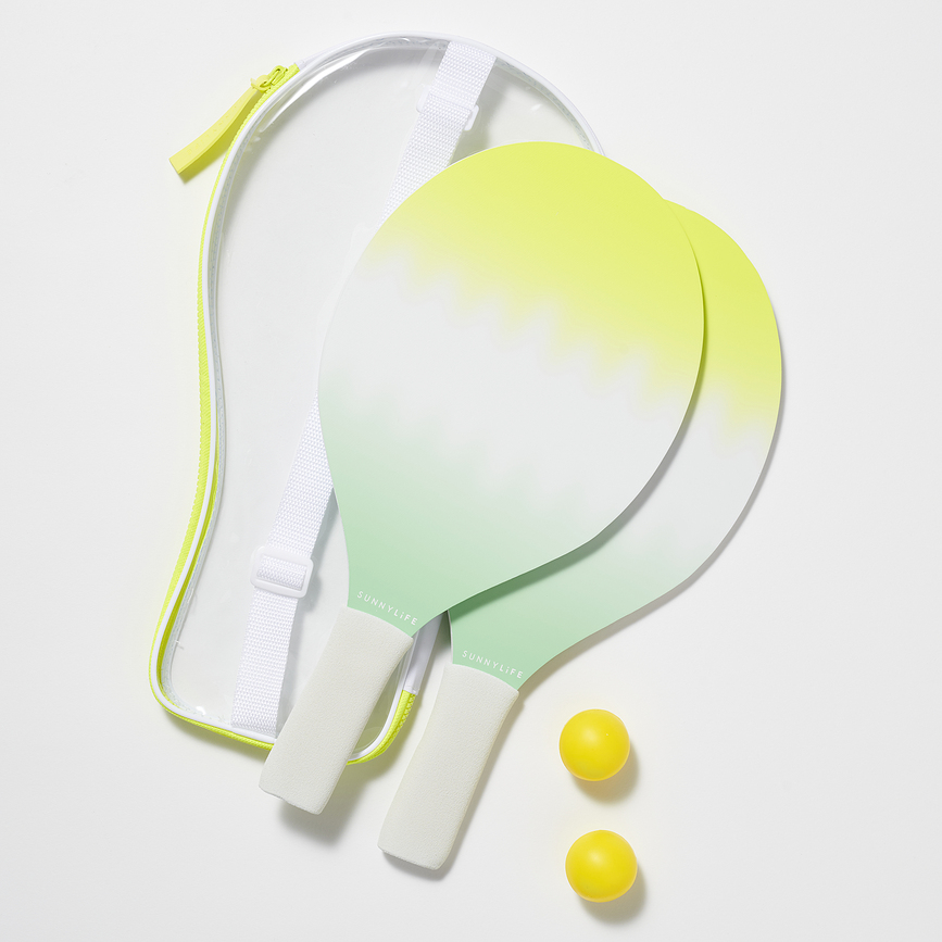 Sunnylife Smiley Raquettes de Beach Tennis, Lot de 2