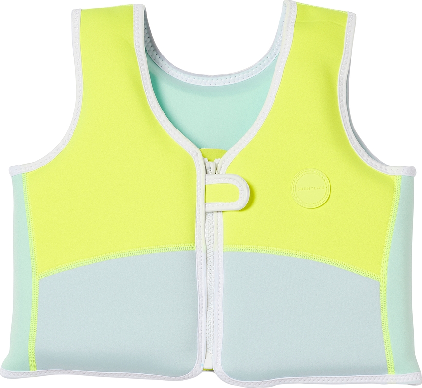 Sunnylife simväst för barn Aqua Neon Yellow 3-6 år