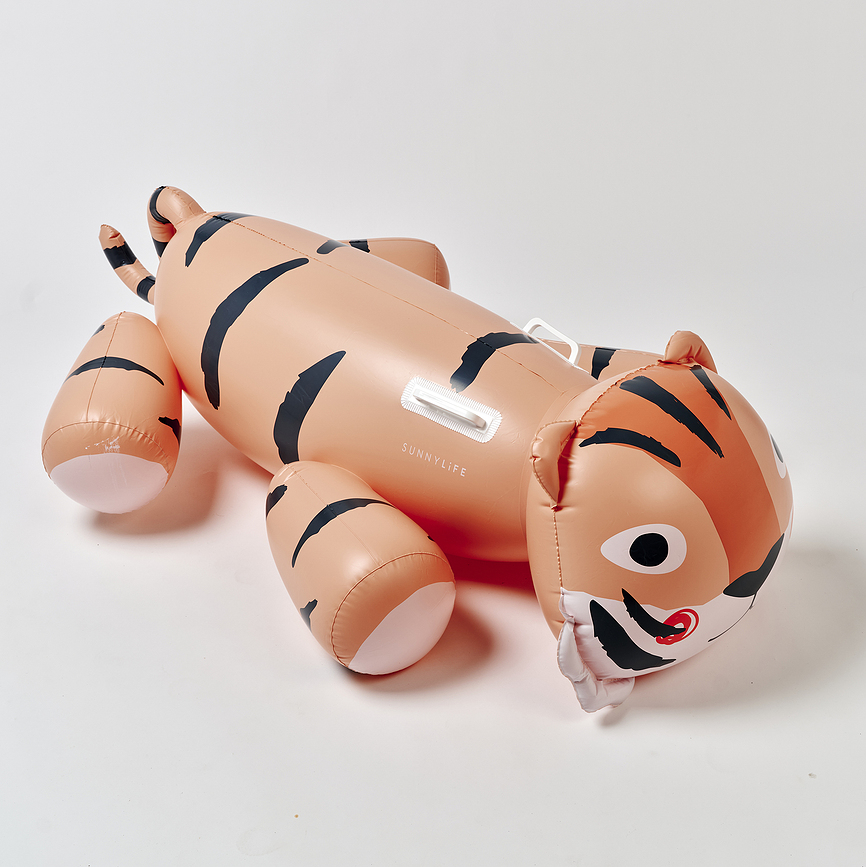 Tino The Tiger oppustelig ride-on til svømning