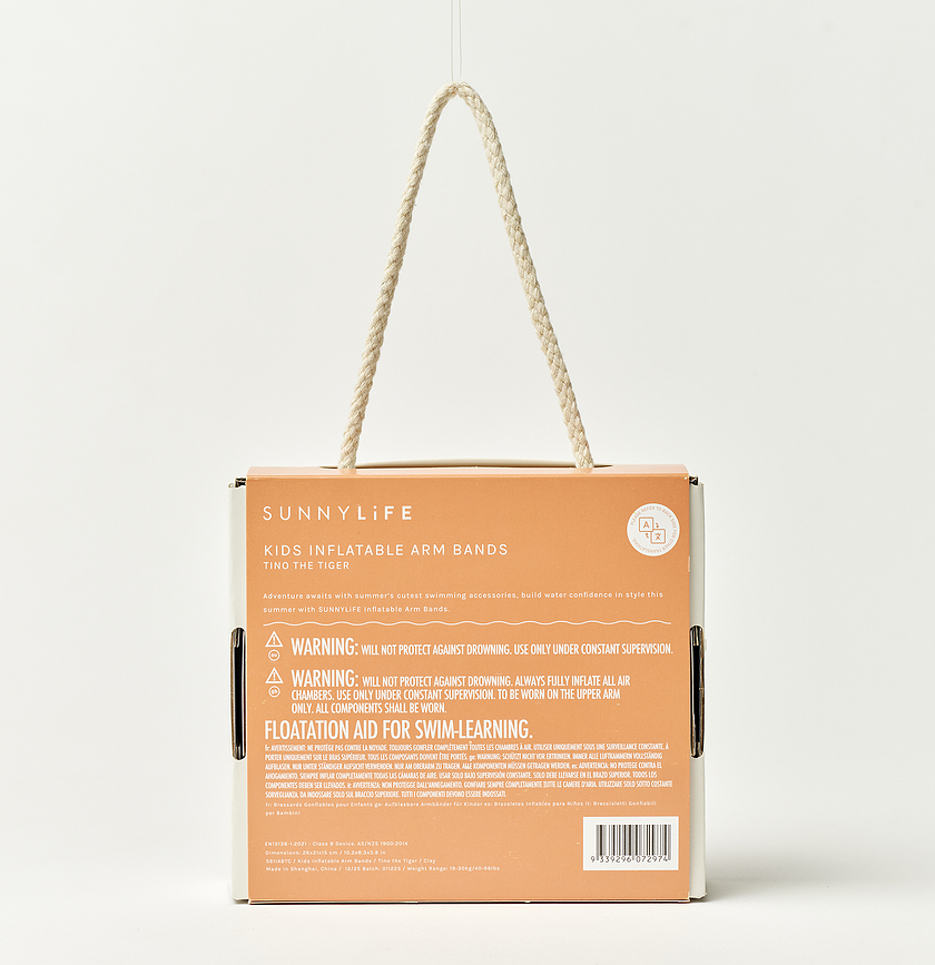 Tino The Tiger simarmpuffar för barn, orange