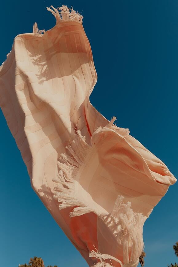 Toalla de playa Luxe, 90 x 175 cm, salmón