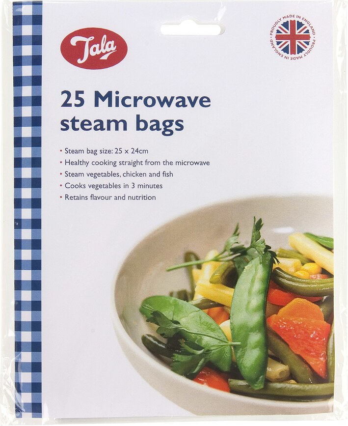 Bolsas para cocinar al vapor en microondas, 25 unidades