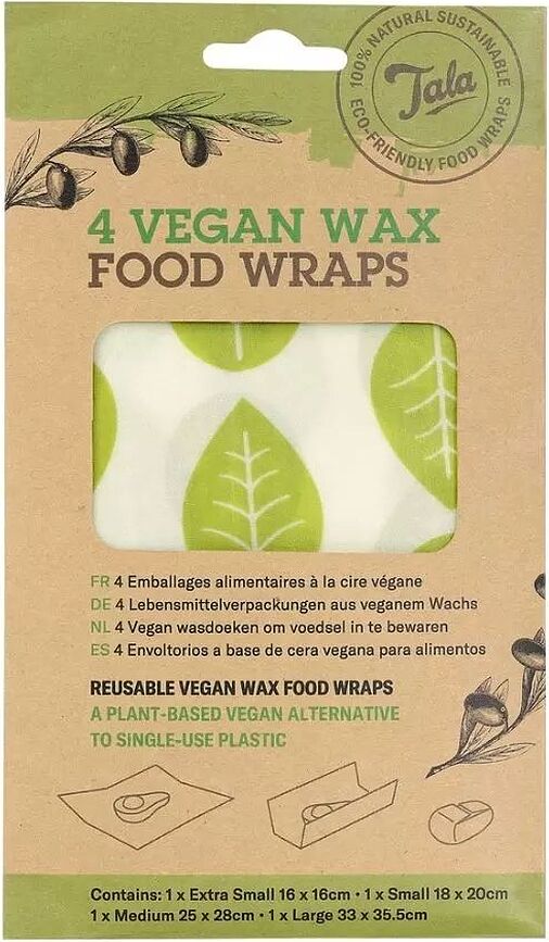 Tala Veganske voskane krpe, XS/S/M/L, 4 kosi