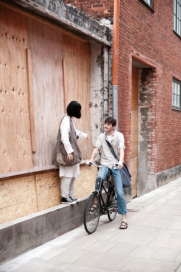 Bolsa de compra de malla, gris