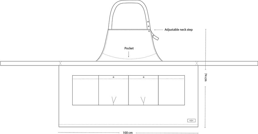 Creative and Garden Tablier, gris-beige