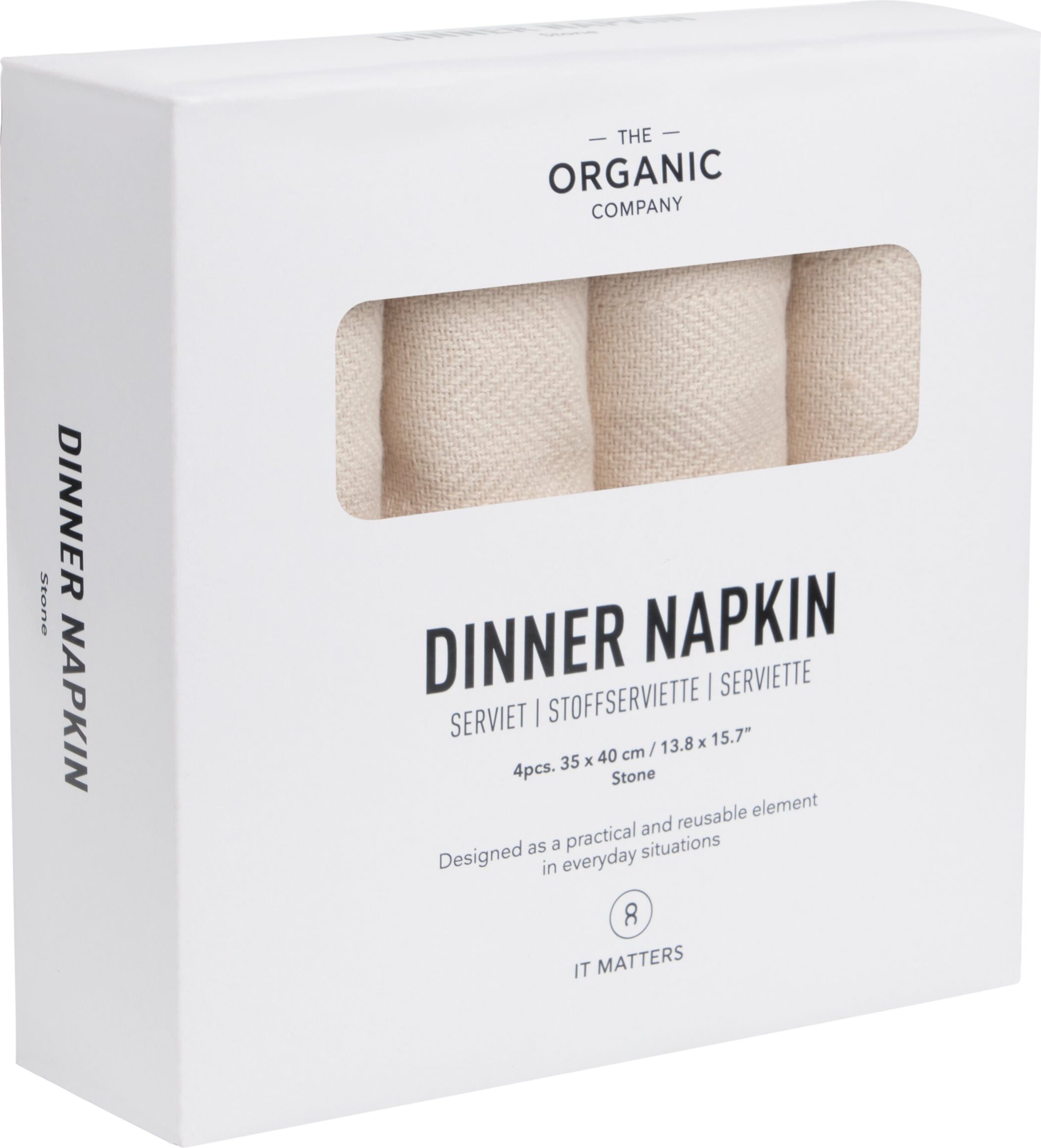 Dinner Servietten 35 x 40 cm hellbeige 4 St.