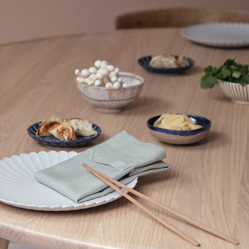 Dinner Serviettes 35 x 40 cm, blanches, Lot de 4