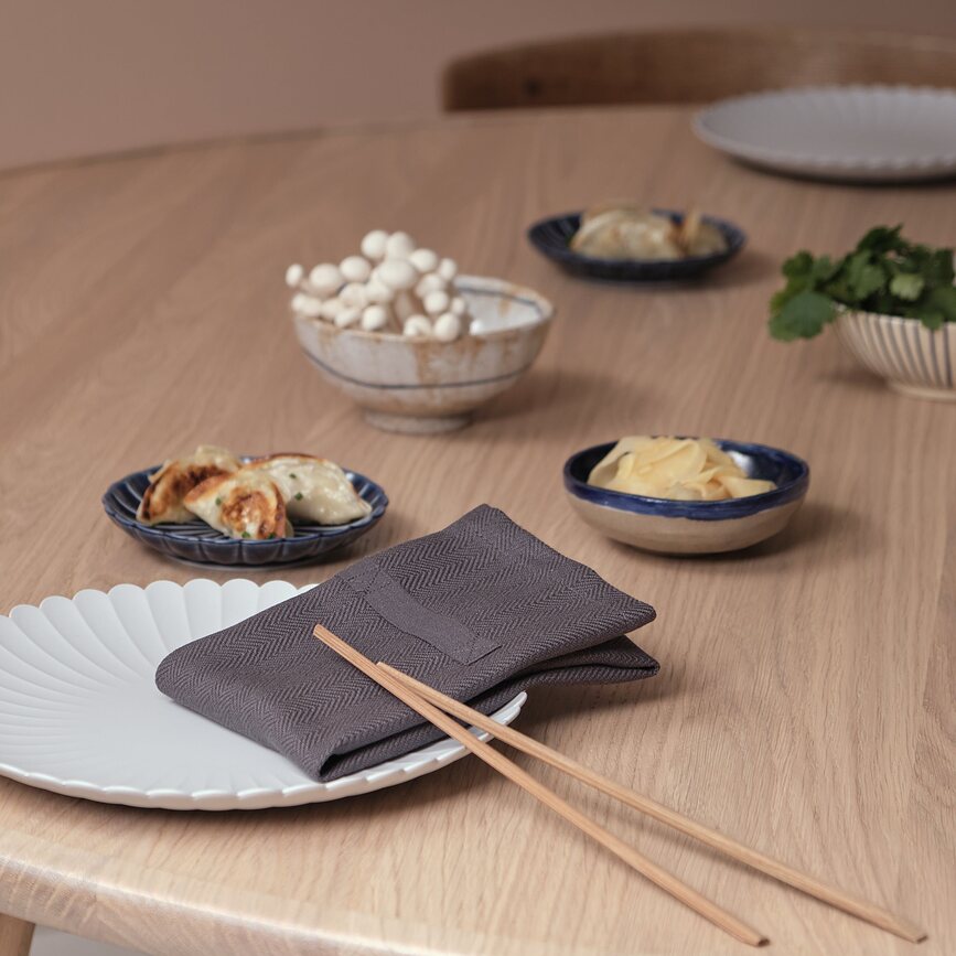 Dinner Serviettes 35 x 40 cm, blanches, Lot de 4