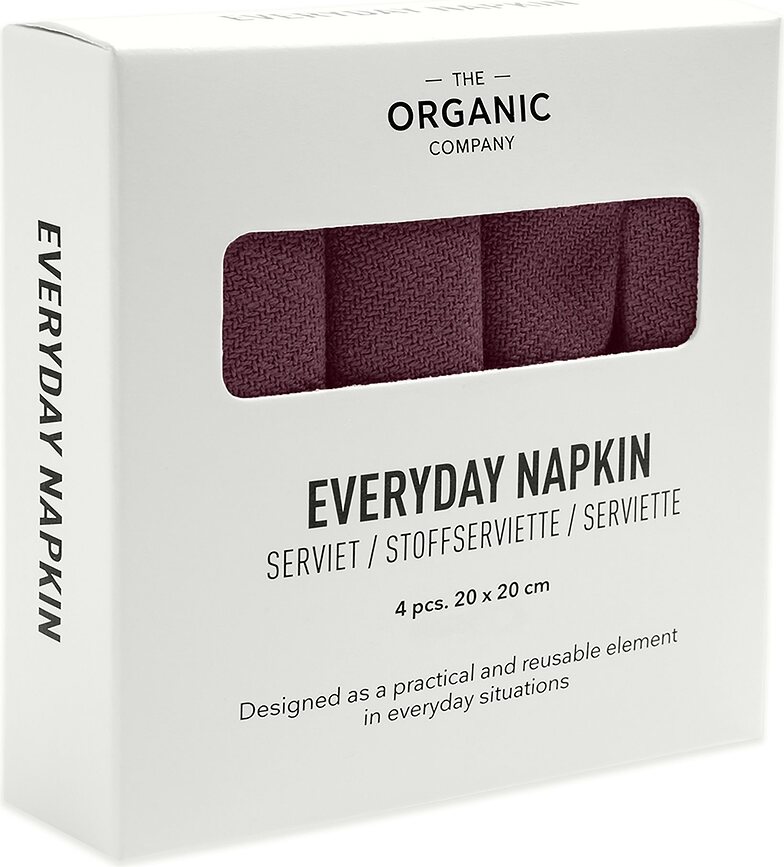 Everyday Χαρτοπετσέτες, 20 x 20 εκ, βουργουνδί, 4 τμχ