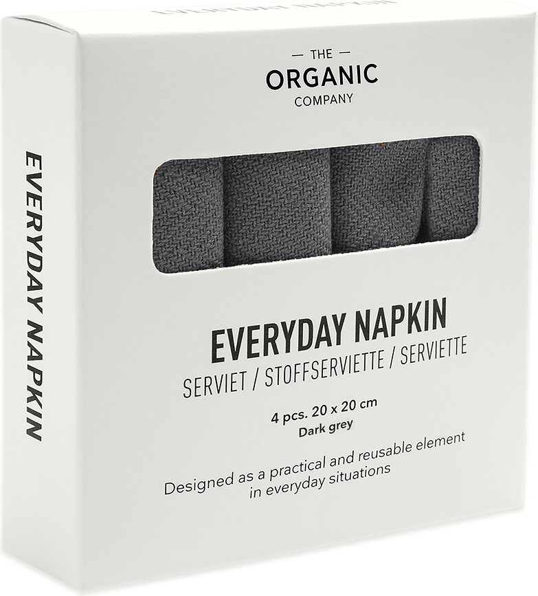 Everyday Πετσέτες, 20 x 20 εκ., σκούρο γκρι, 4 τμχ