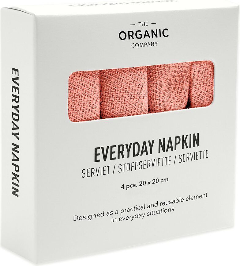 Everyday Σερβιέτες, 20 x 20 εκ., κοραλί, 4 τμχ