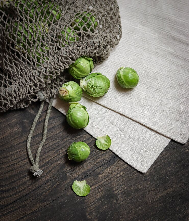 Net M Sac en Filet à Légumes et Fruits, taille M, vert foncé