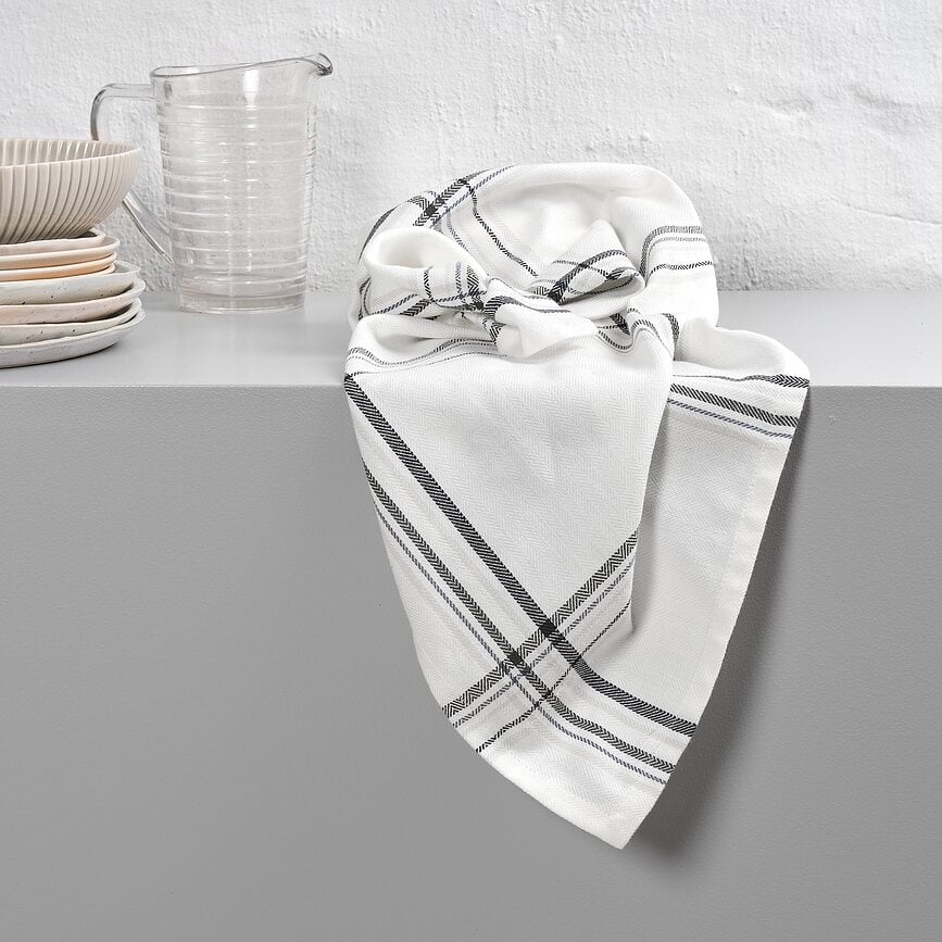 Paño de Cocina The Organic Company, 53 x 86 cm, negro