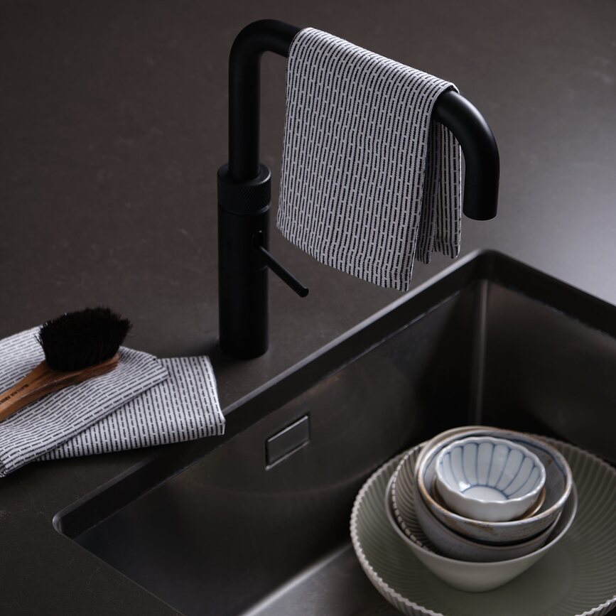 Paños de cocina The Organic Company, 30 x 35 cm, azules, 3 unidades