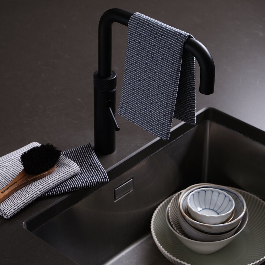 Paños de cocina The Organic Company, 30 x 35 cm, azules, 3 unidades