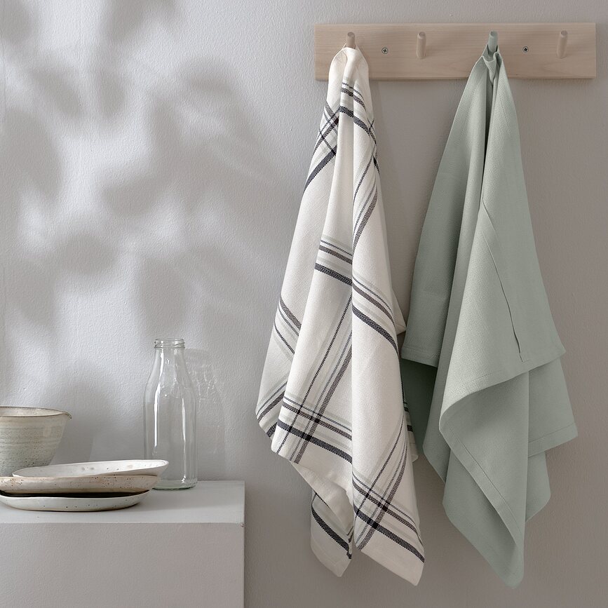 Paños de cocina The Organic Company de algodón orgánico, 53 x 86 cm, marrones, 2 unidades