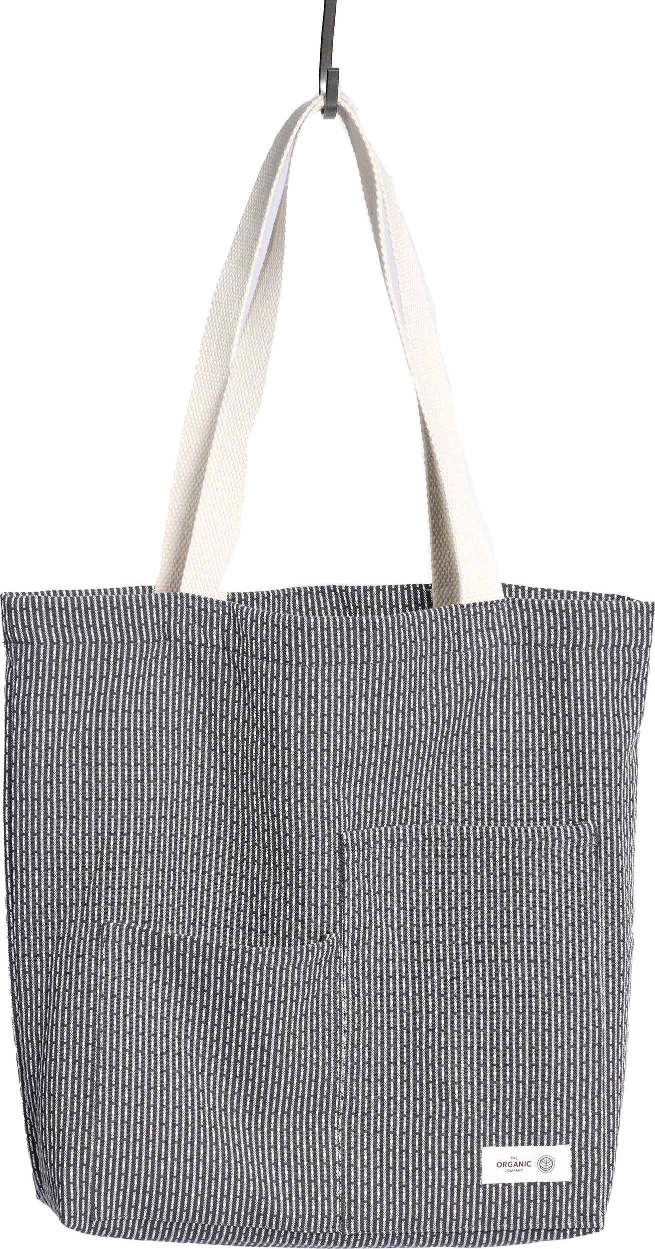 Piqué Tote Bag, dunkelgrau
