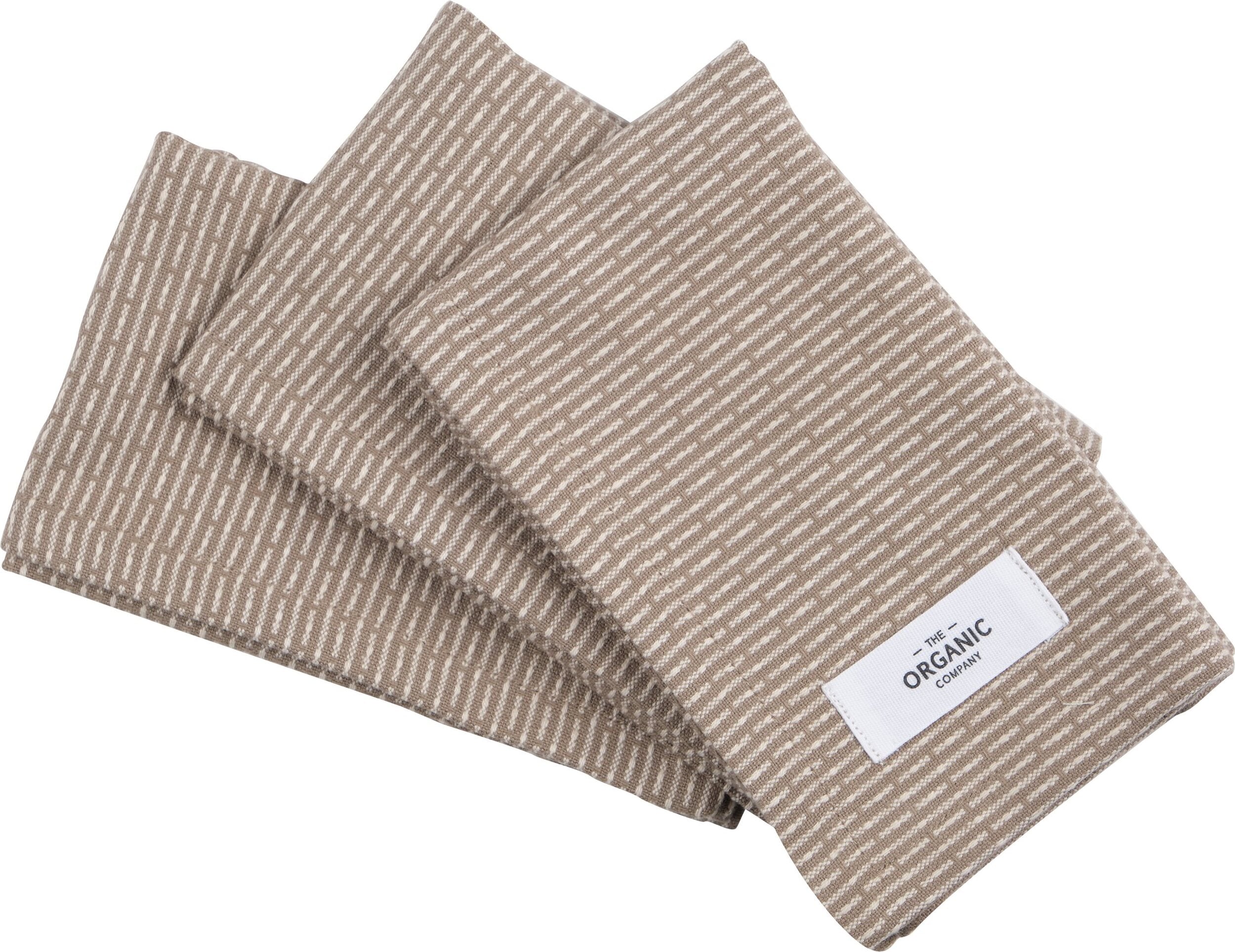 The Organic Company Geschirrtücher 30 x 35 cm grau-beige 3 St.