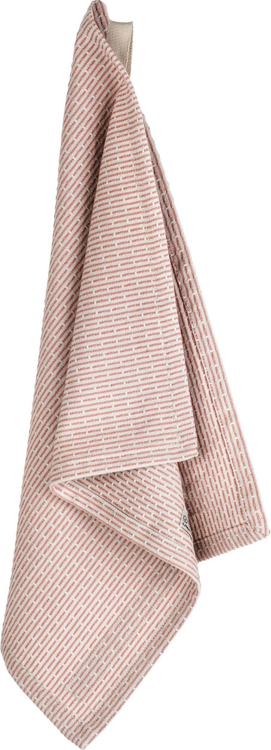 The Organic Company Küchentuch 30 x 35 cm weiß-rosa