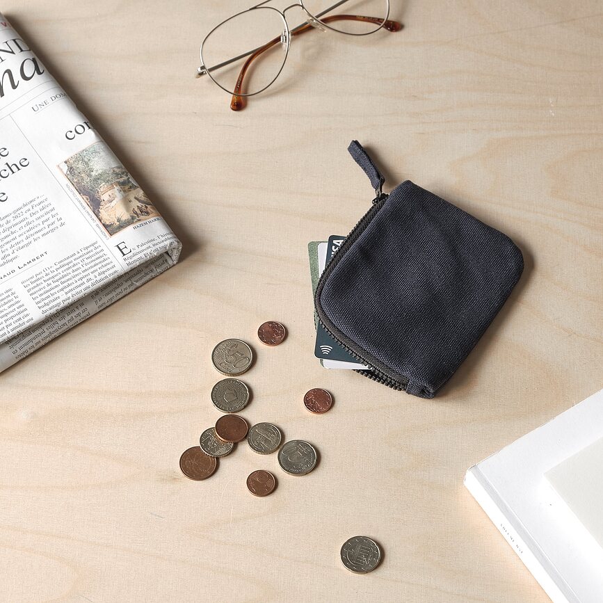 The Organic Company Porte-monnaie, bleu-gris