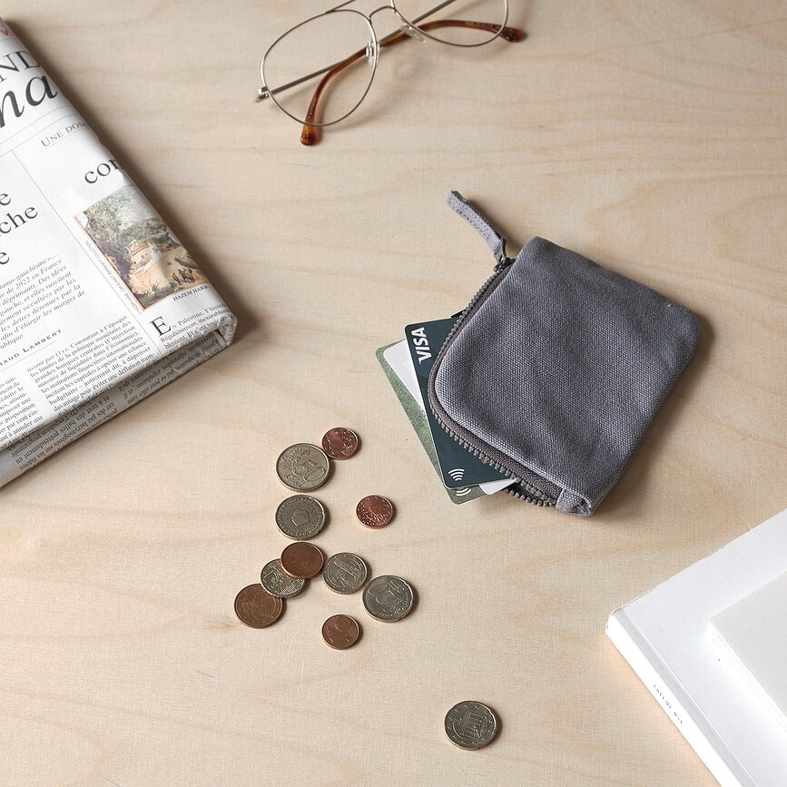 The Organic Company Porte-monnaie, bleu-gris