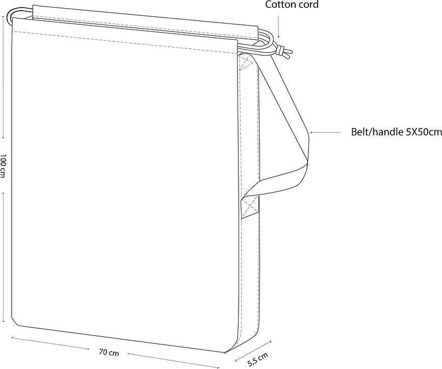 The Organic Company Σάκος Πλυντηρίου, γκρι-μπεζ