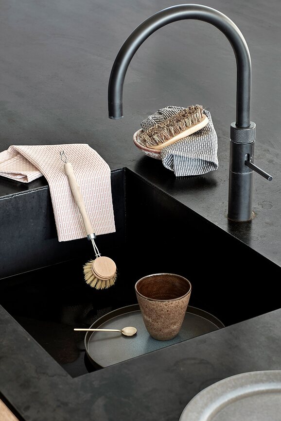 The Organic Company Torchon de Cuisine 30 x 35 cm, beige-vert