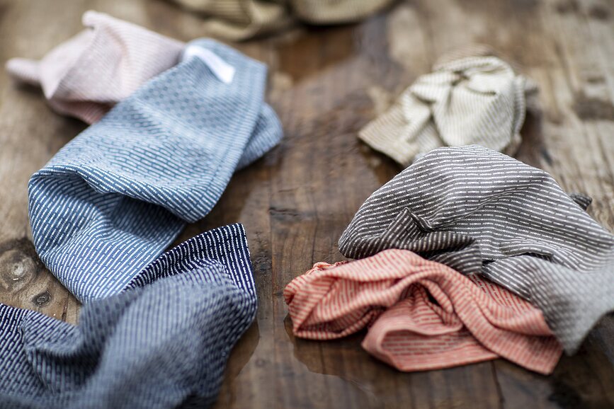 The Organic Company Torchon de Cuisine 30 x 35 cm, beige-vert