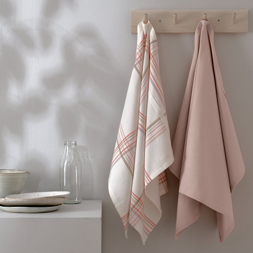 The Organic Company Torchons de Cuisine, 53 x 86 cm, marron, Lot de 2