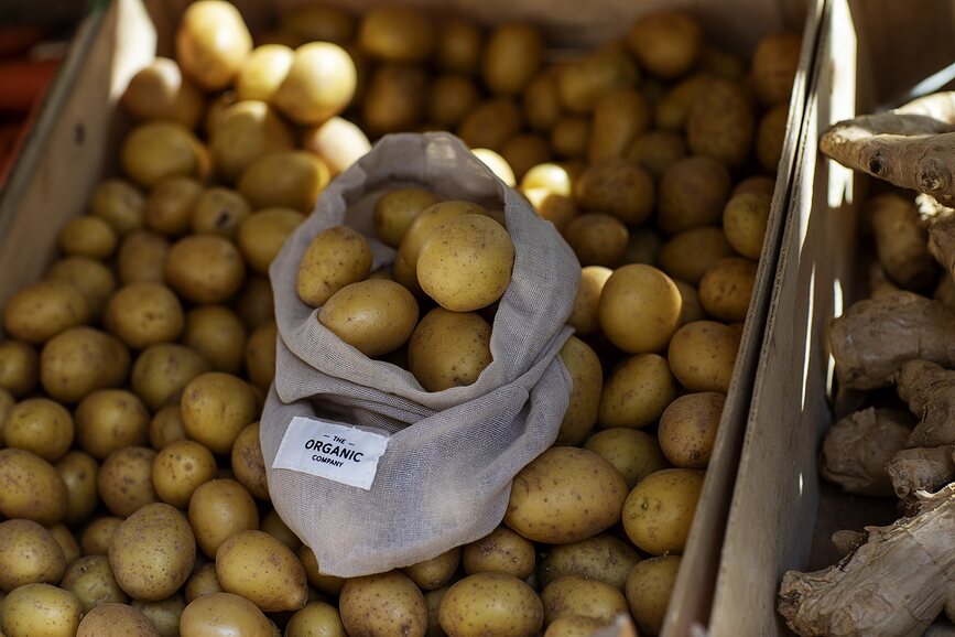 The Organic Company Vrečka za zelenjavo ali sadje L, temno zelena